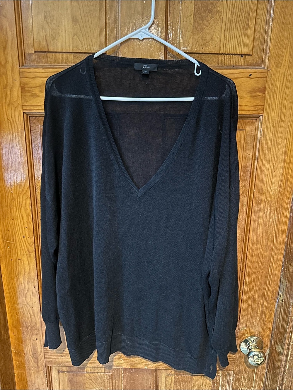 J. Crew Linen Blend V-Neck Sweater